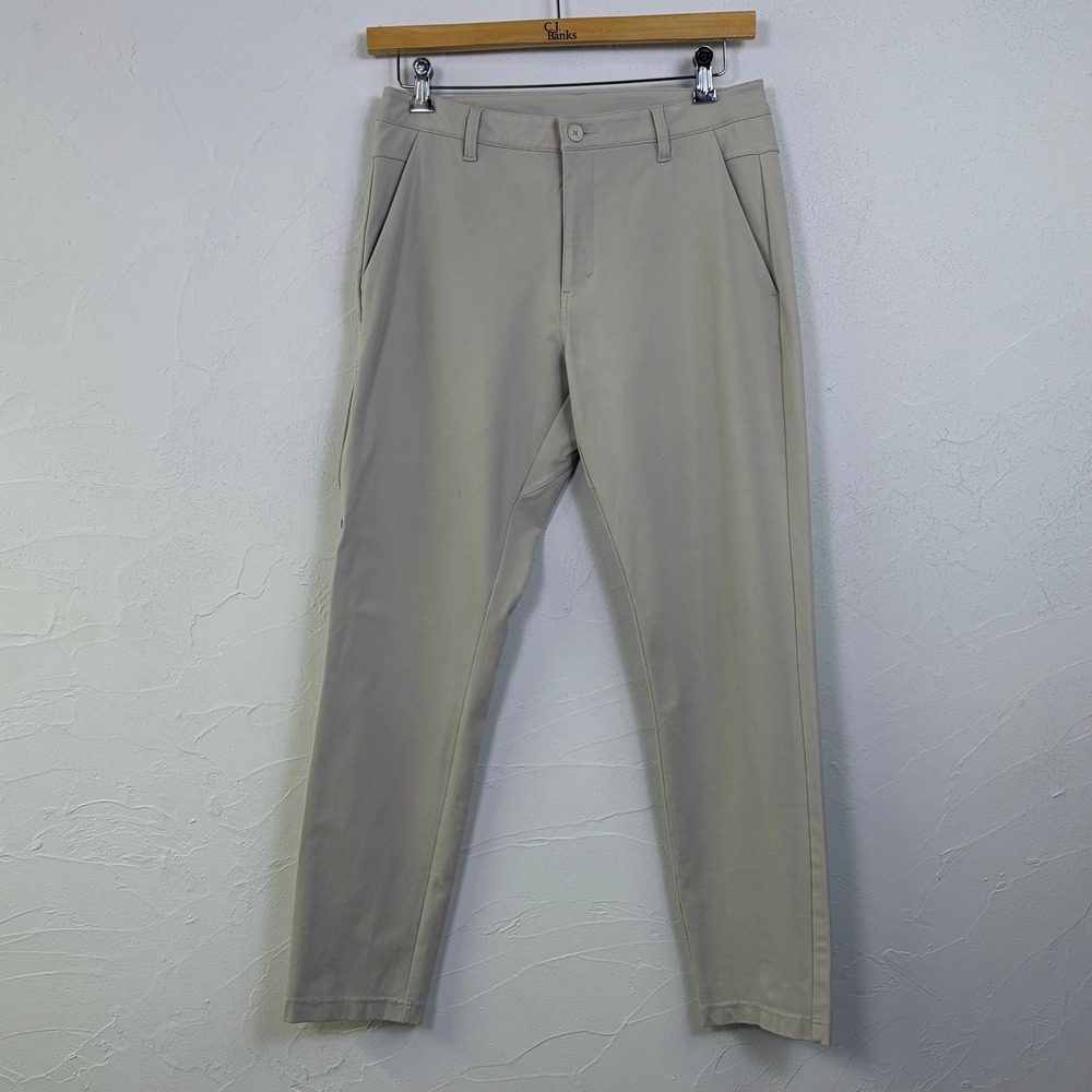 BYLT Premium Basics Everyday Pant 2.0 Mens 34 Khaki Tan Stretch Casual Gorpcore